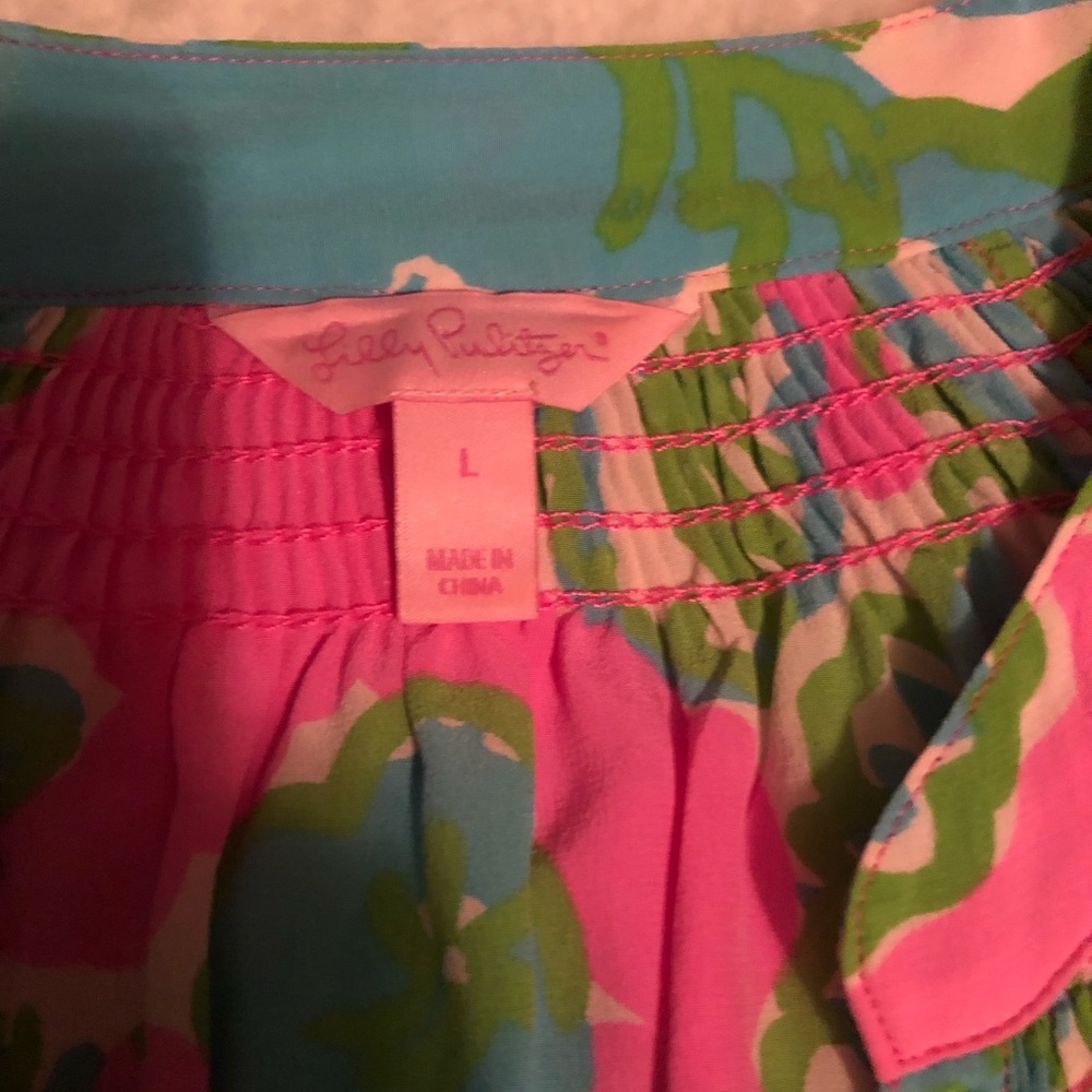 Lilly Pulitzer Silk Top - size L - Picture 4 of 5